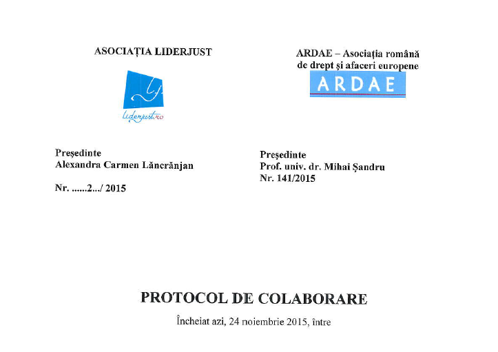 Asociația LiderJust a încheiat un protocol de colaborare cu ARDAE